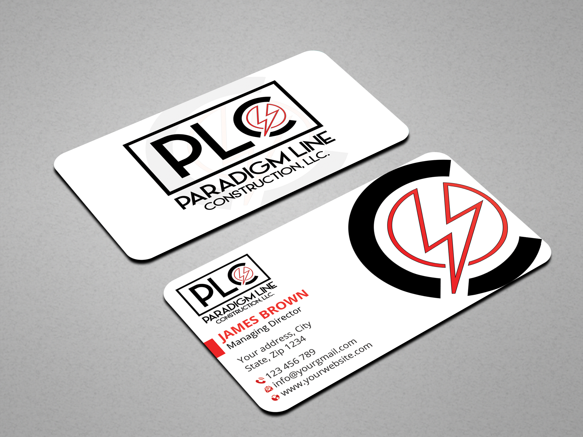 Business Card Design by Expert Bappy for PARADIGM LINE CONSTRUCTION LLC | Design #32796690