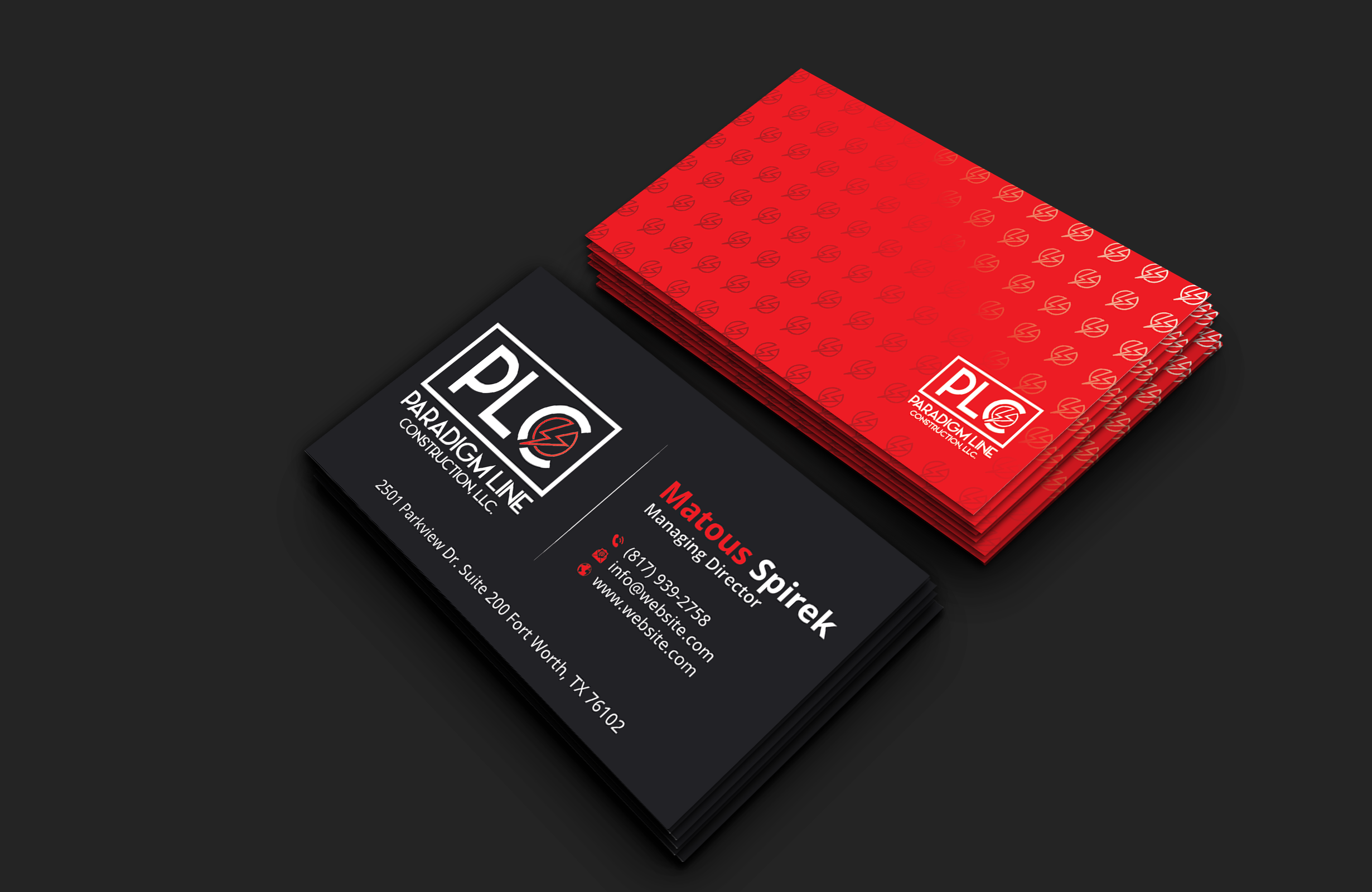 Business Card Design by DesignerShahadat for PARADIGM LINE CONSTRUCTION LLC | Design #32796883