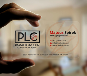 Design de Carte de Visite par DesignerShahadat pour PARADIGM LINE CONSTRUCTION LLC | Design : #32796886