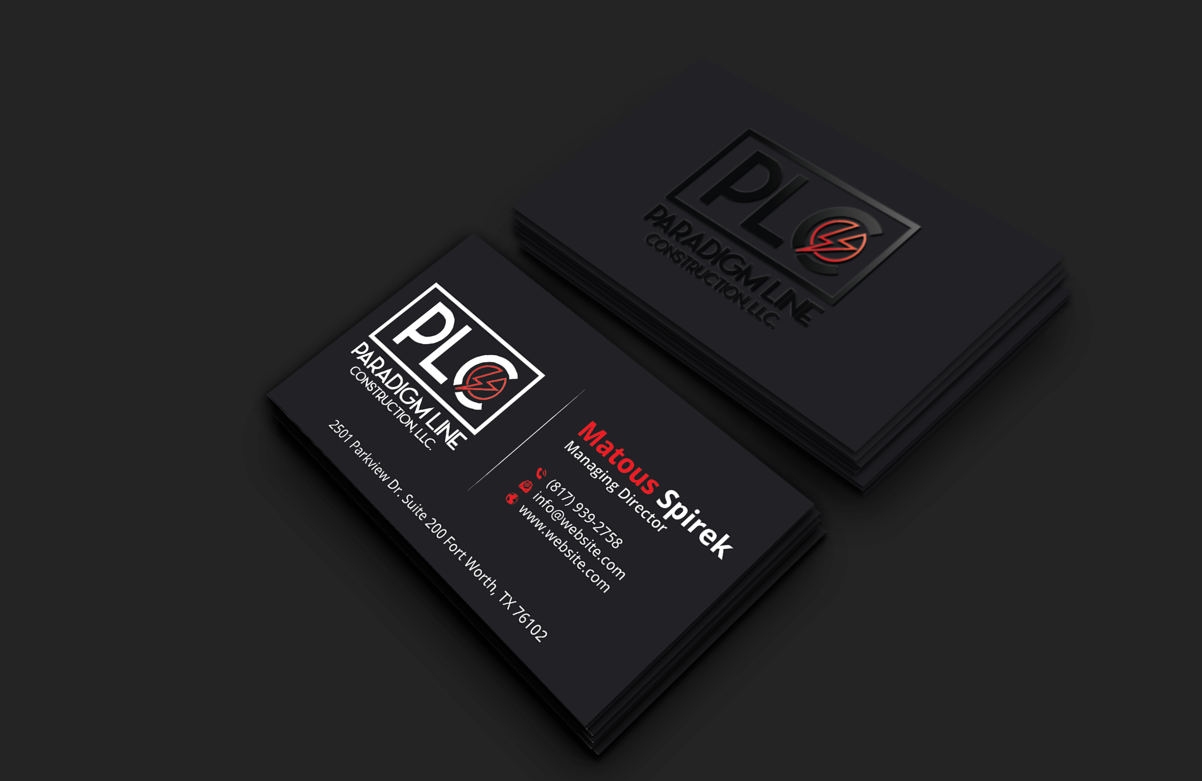 Design de Carte de Visite par DesignerShahadat pour PARADIGM LINE CONSTRUCTION LLC | Design #32796889