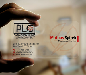 Design de Carte de Visite par DesignerShahadat pour PARADIGM LINE CONSTRUCTION LLC | Design : #32796890