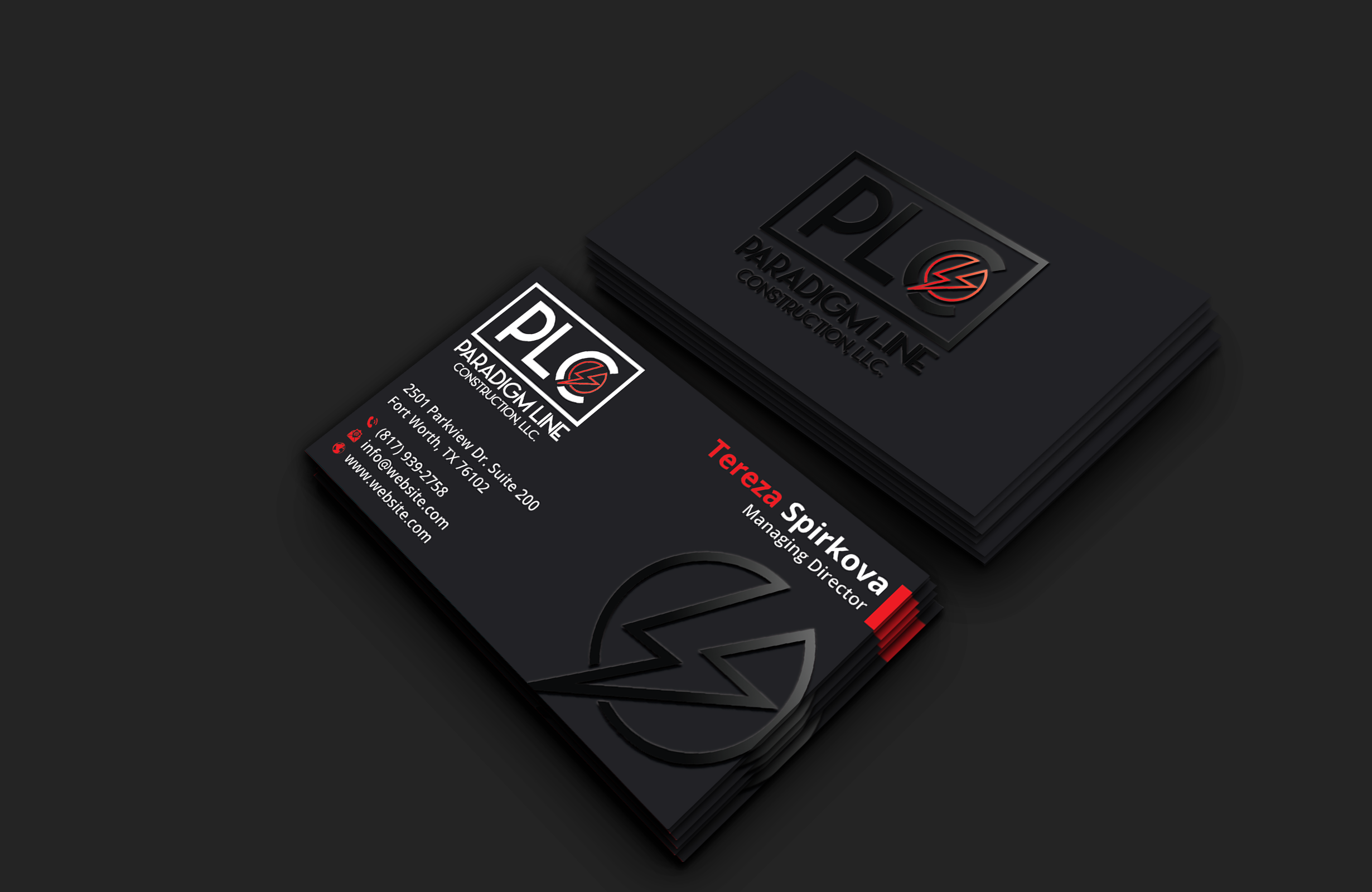 Business Card Design by DesignerShahadat for PARADIGM LINE CONSTRUCTION LLC | Design #32796894