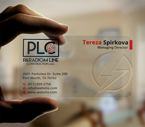 Design de Carte de Visite par DesignerShahadat pour PARADIGM LINE CONSTRUCTION LLC | Design : #32796900