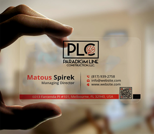 Design de Carte de Visite par DesignerShahadat pour PARADIGM LINE CONSTRUCTION LLC | Design : #32796911