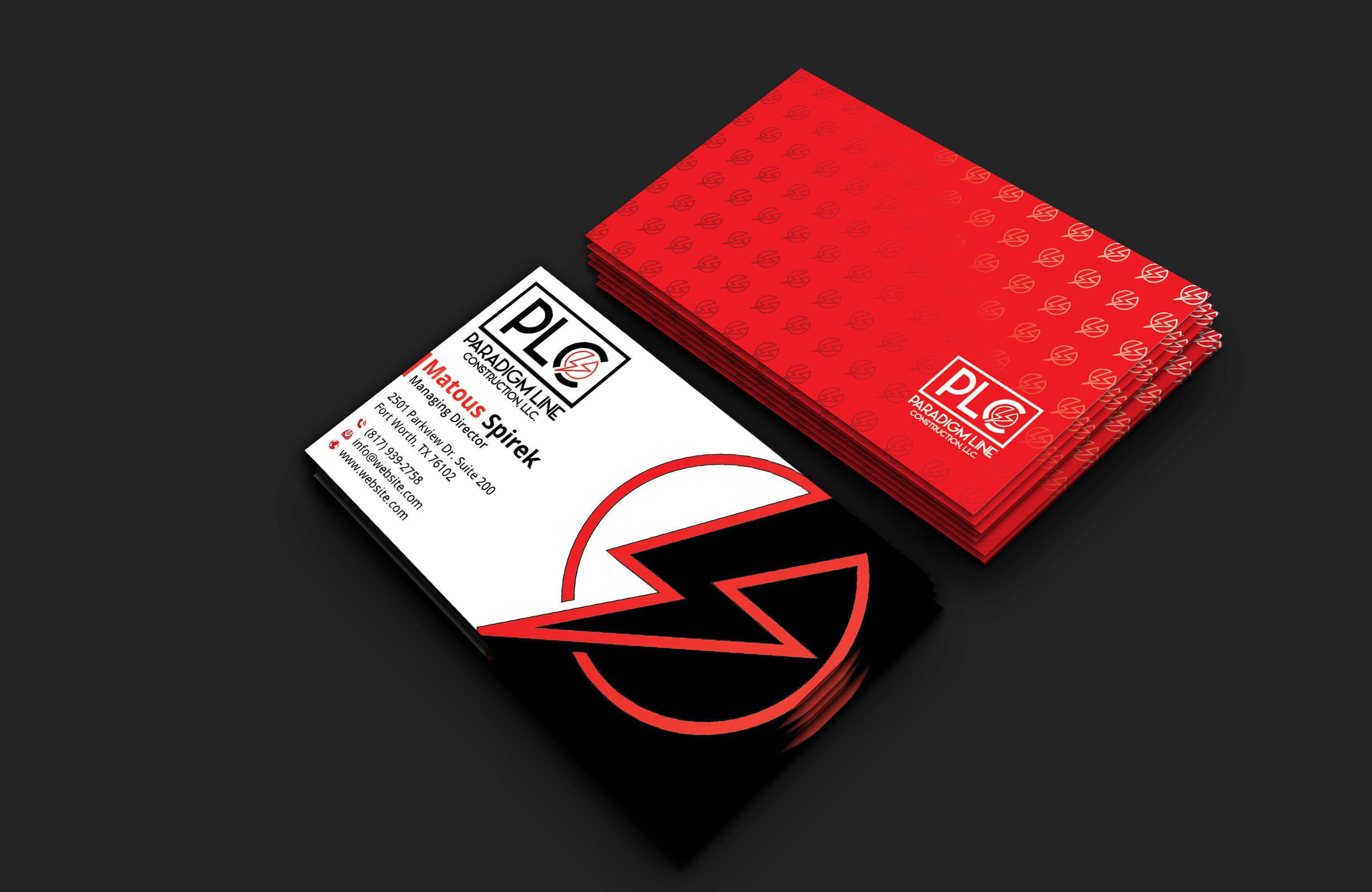 Business Card Design by DesignerShahadat for PARADIGM LINE CONSTRUCTION LLC | Design #32796993