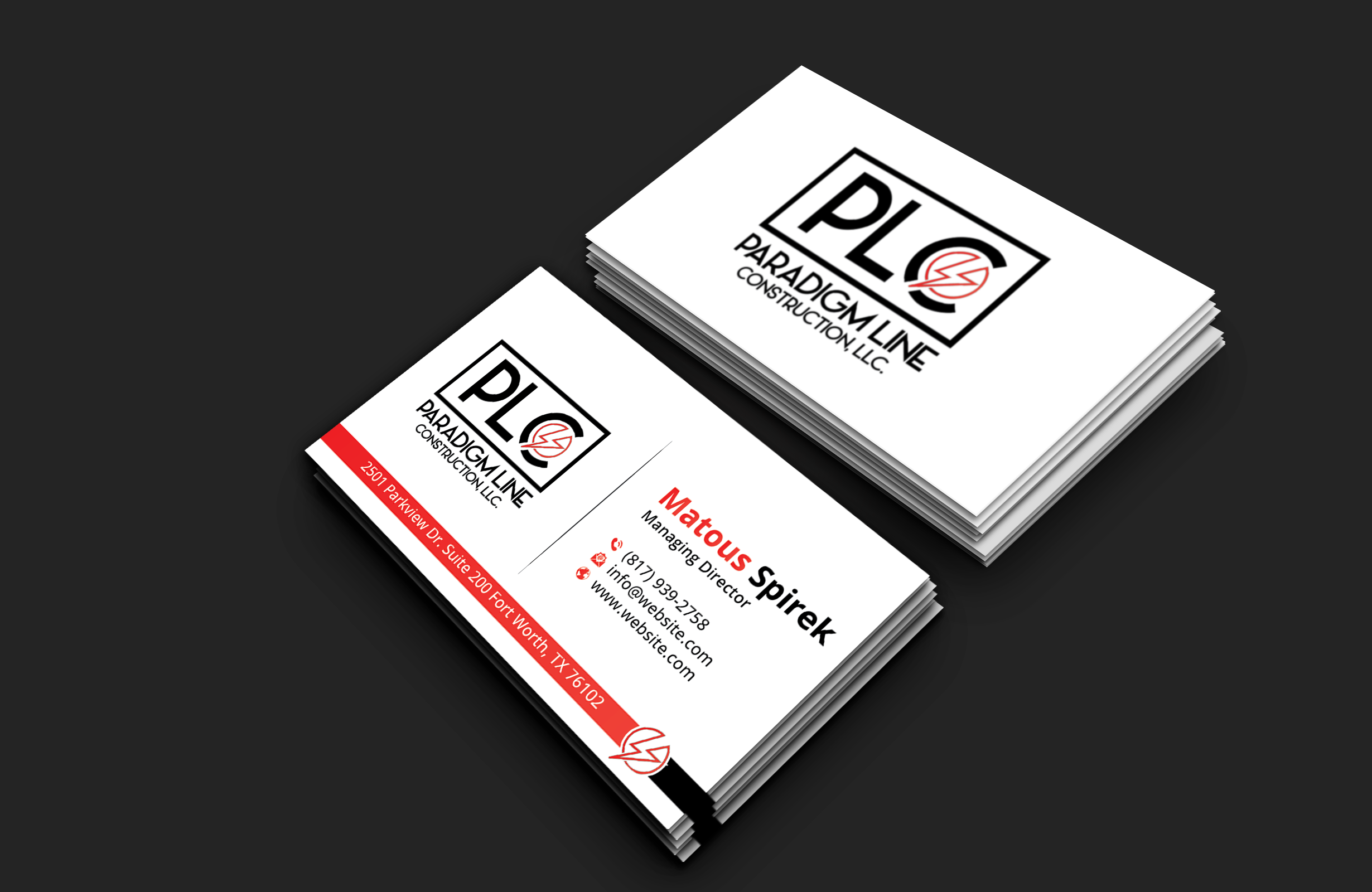 Design de Carte de Visite par DesignerShahadat pour PARADIGM LINE CONSTRUCTION LLC | Design #32797056