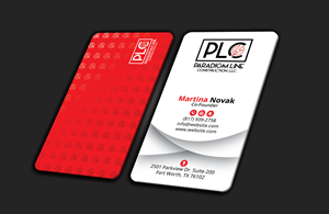 Design de Carte de Visite par DesignerShahadat pour PARADIGM LINE CONSTRUCTION LLC | Design : #32797075