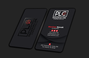 Design de Carte de Visite par DesignerShahadat pour PARADIGM LINE CONSTRUCTION LLC | Design : #32797078