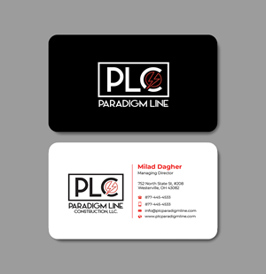 Business Card Design by Innovative Graphix for PARADIGM LINE CONSTRUCTION LLC | Design: #32789661
