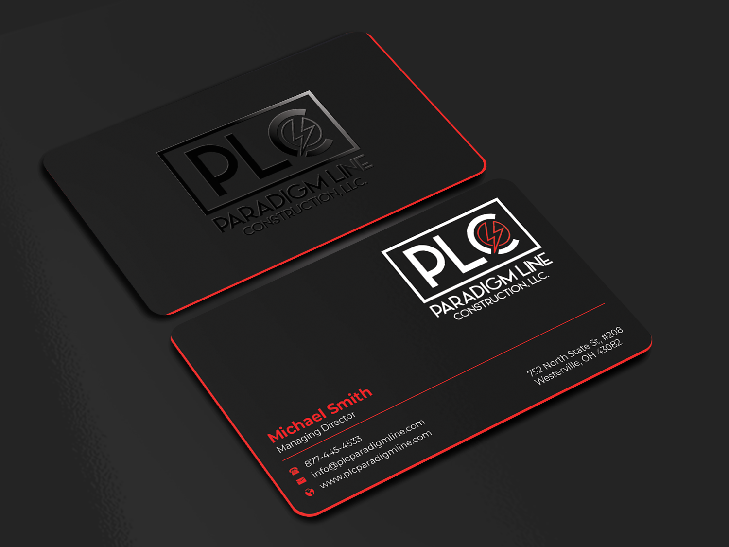Business Card Design by Innovative Graphix for PARADIGM LINE CONSTRUCTION LLC | Design #32790174