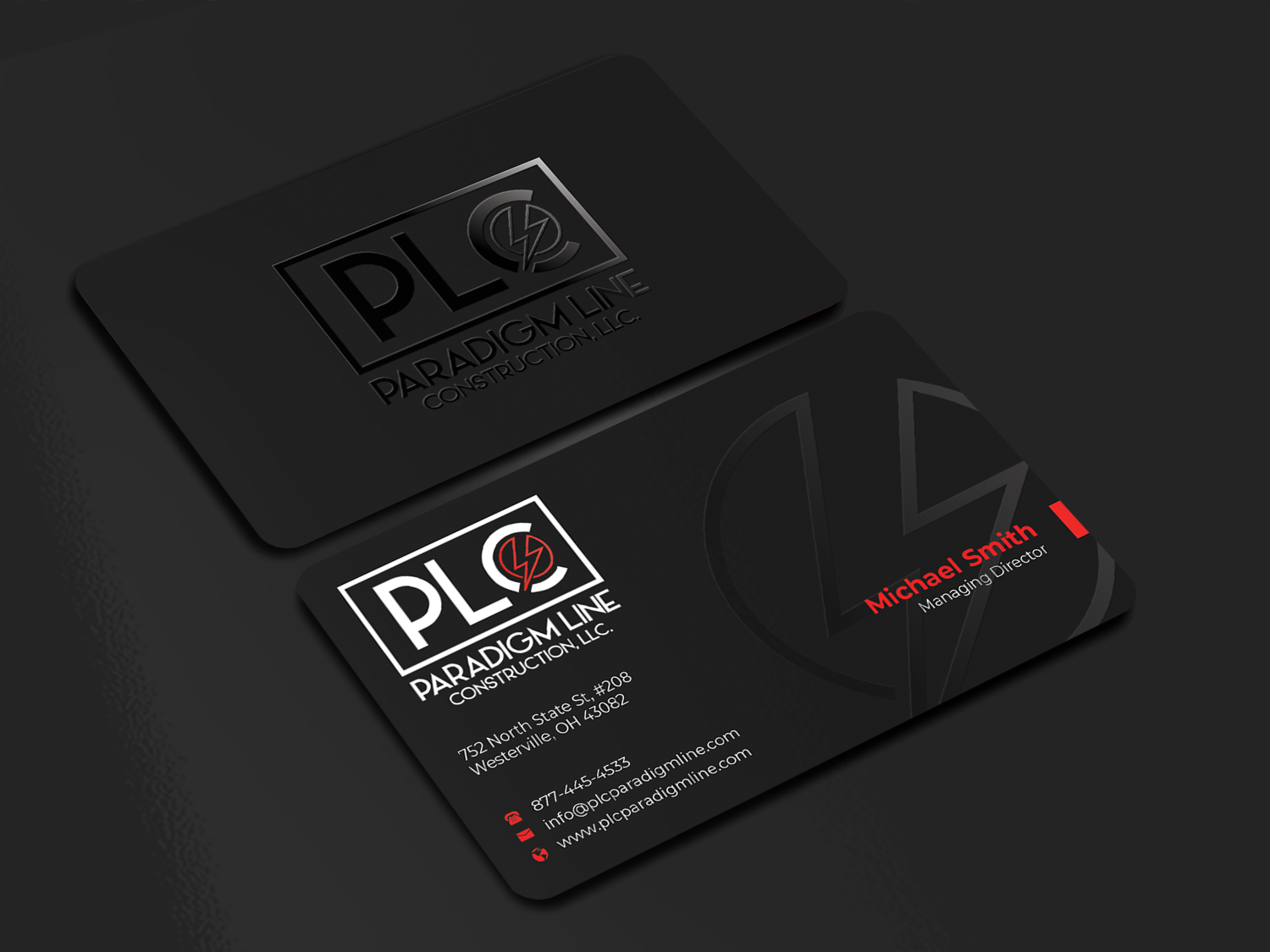 Business Card Design by Innovative Graphix for PARADIGM LINE CONSTRUCTION LLC | Design #32790183