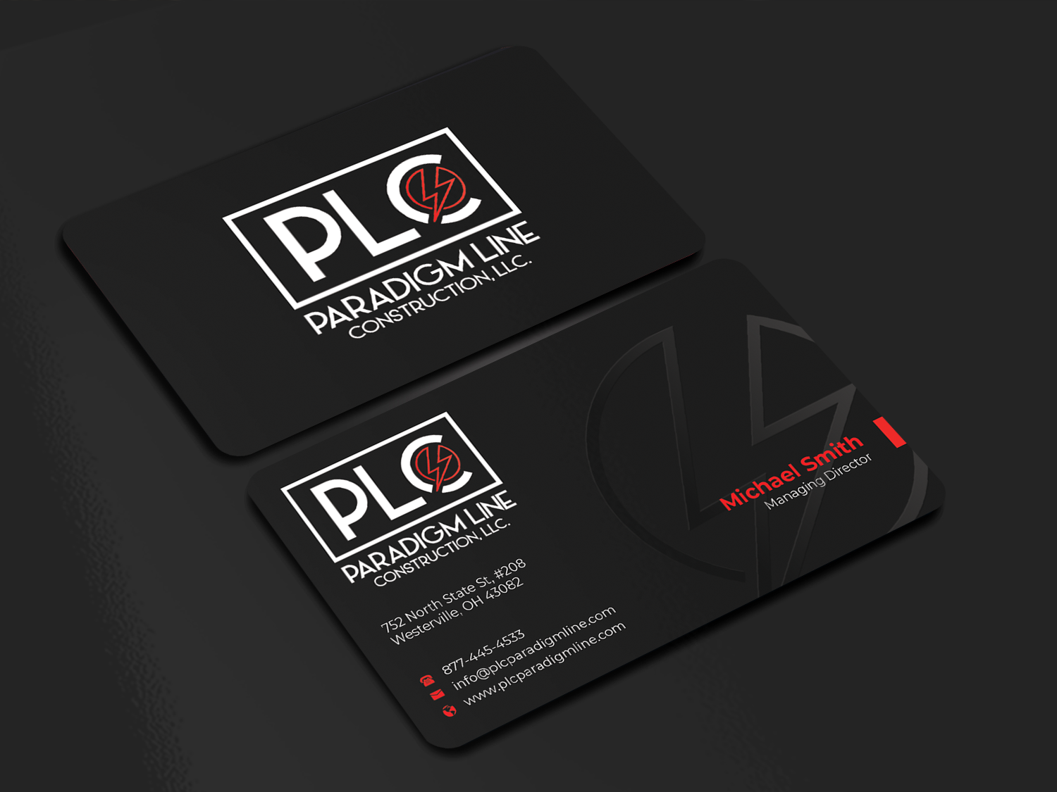 Business Card Design by Innovative Graphix for PARADIGM LINE CONSTRUCTION LLC | Design #32790185