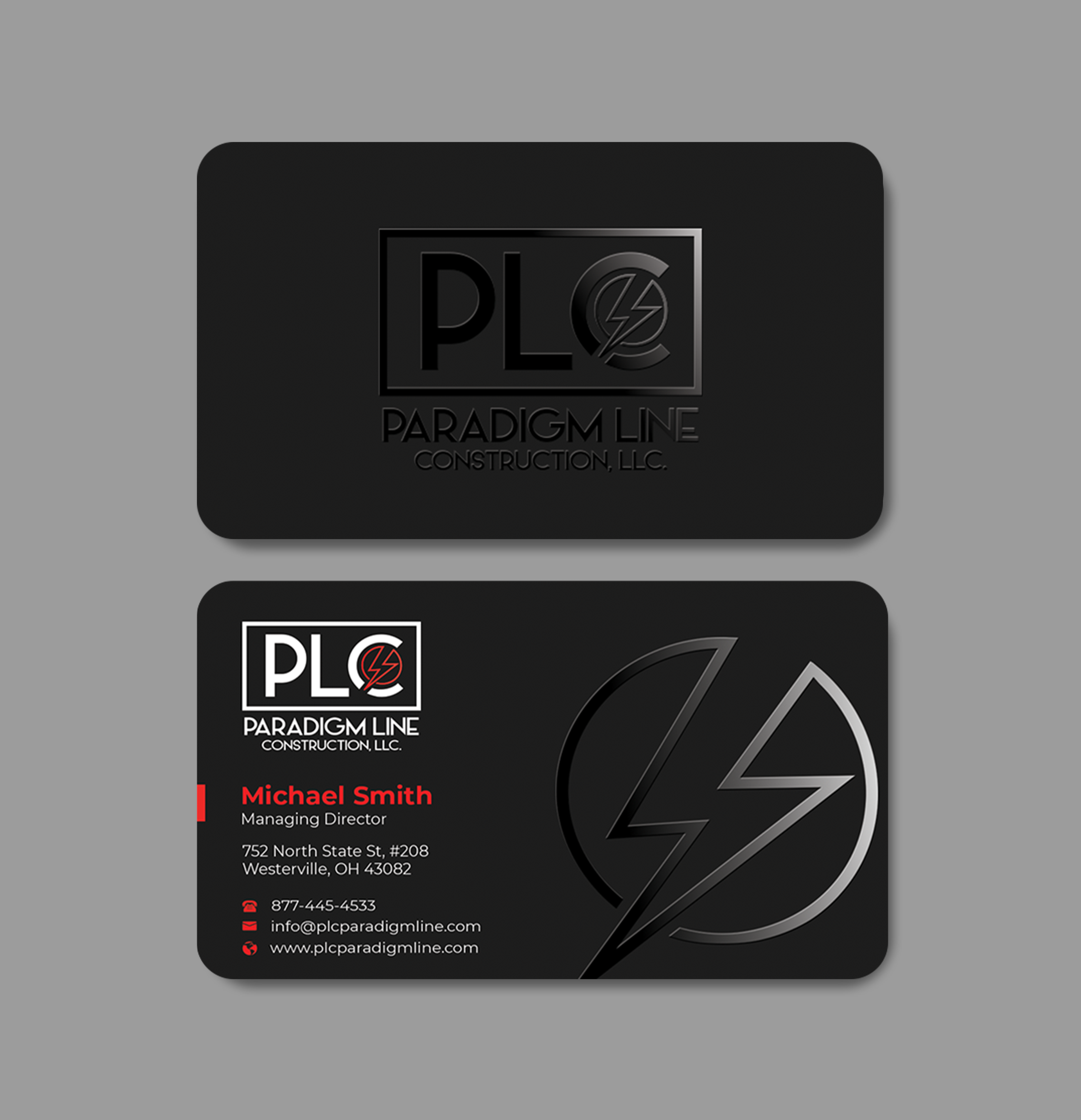 Business Card Design by Innovative Graphix for PARADIGM LINE CONSTRUCTION LLC | Design #32790188