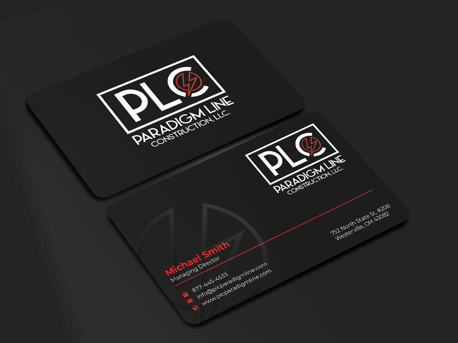 Business Card Design by Innovative Graphix for PARADIGM LINE CONSTRUCTION LLC | Design #32790195