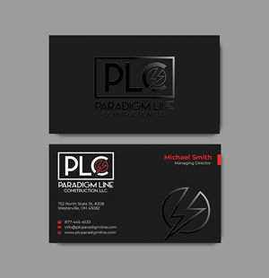 Business Card Design by Innovative Graphix for PARADIGM LINE CONSTRUCTION LLC | Design: #32790199