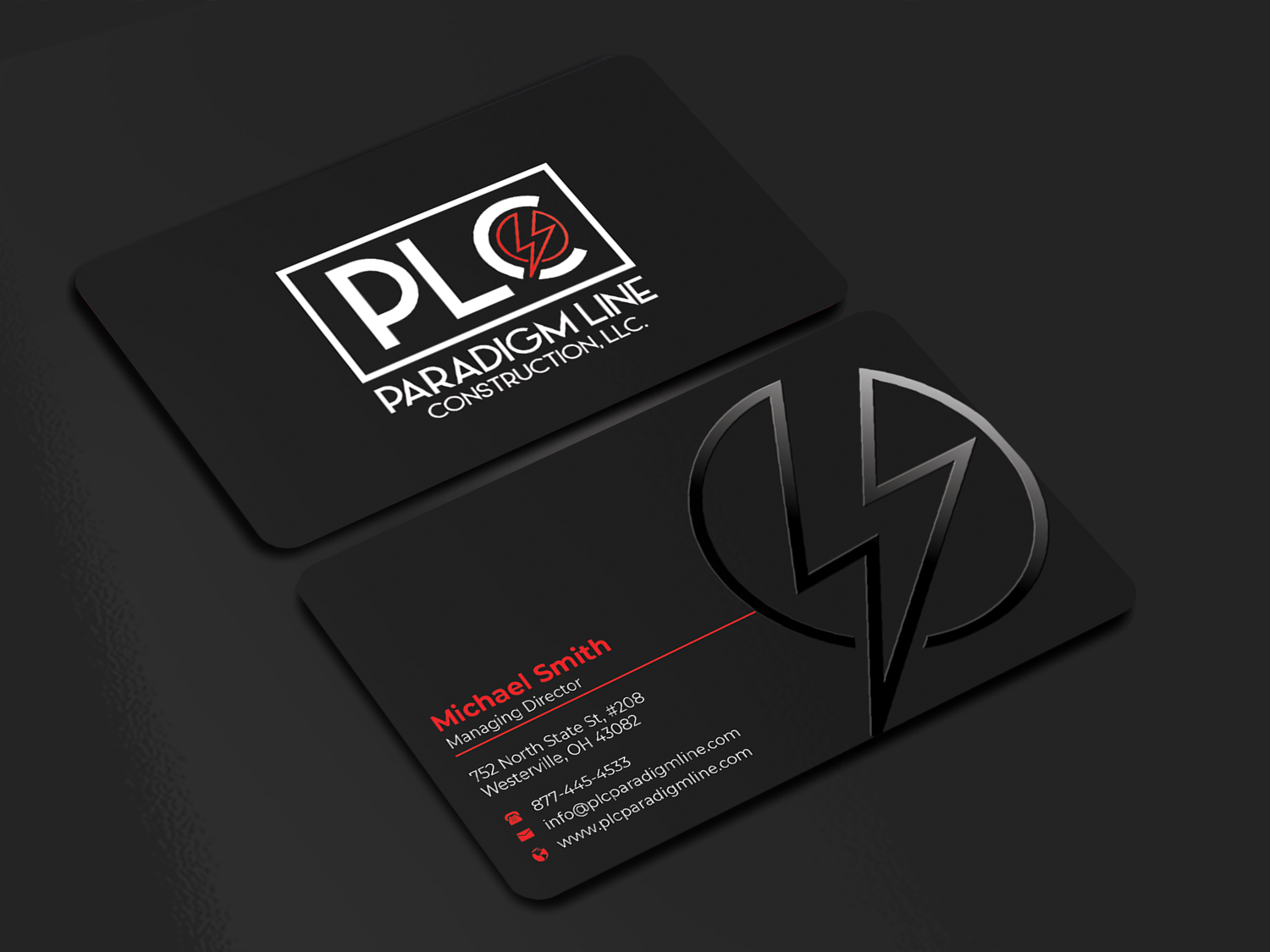Business Card Design by Innovative Graphix for PARADIGM LINE CONSTRUCTION LLC | Design #32790206