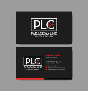 Business Card Design by Innovative Graphix for PARADIGM LINE CONSTRUCTION LLC | Design: #32790210