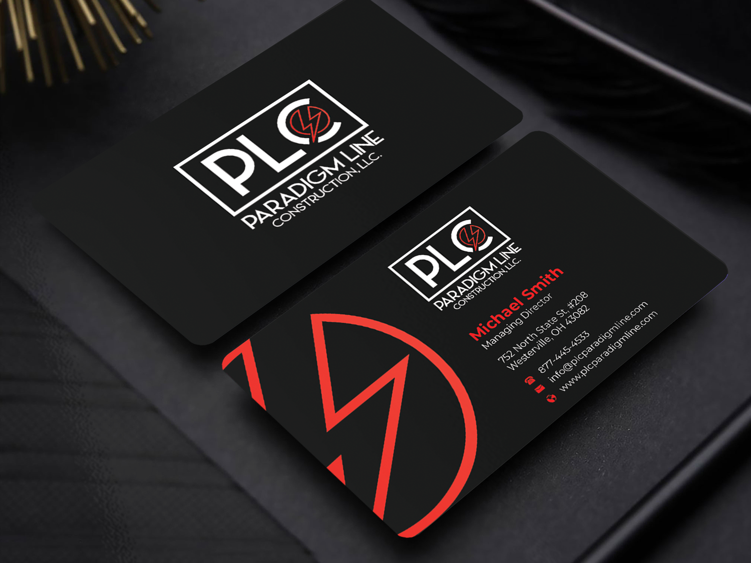 Business Card Design by Innovative Graphix for PARADIGM LINE CONSTRUCTION LLC | Design #32790426