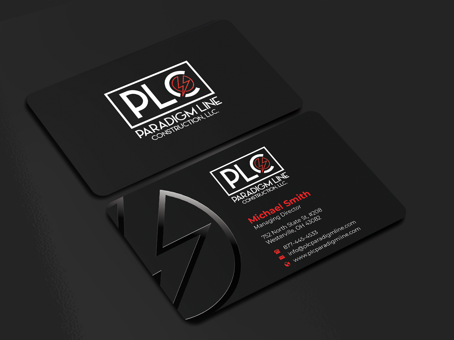 Business Card Design by Innovative Graphix for PARADIGM LINE CONSTRUCTION LLC | Design #32790436
