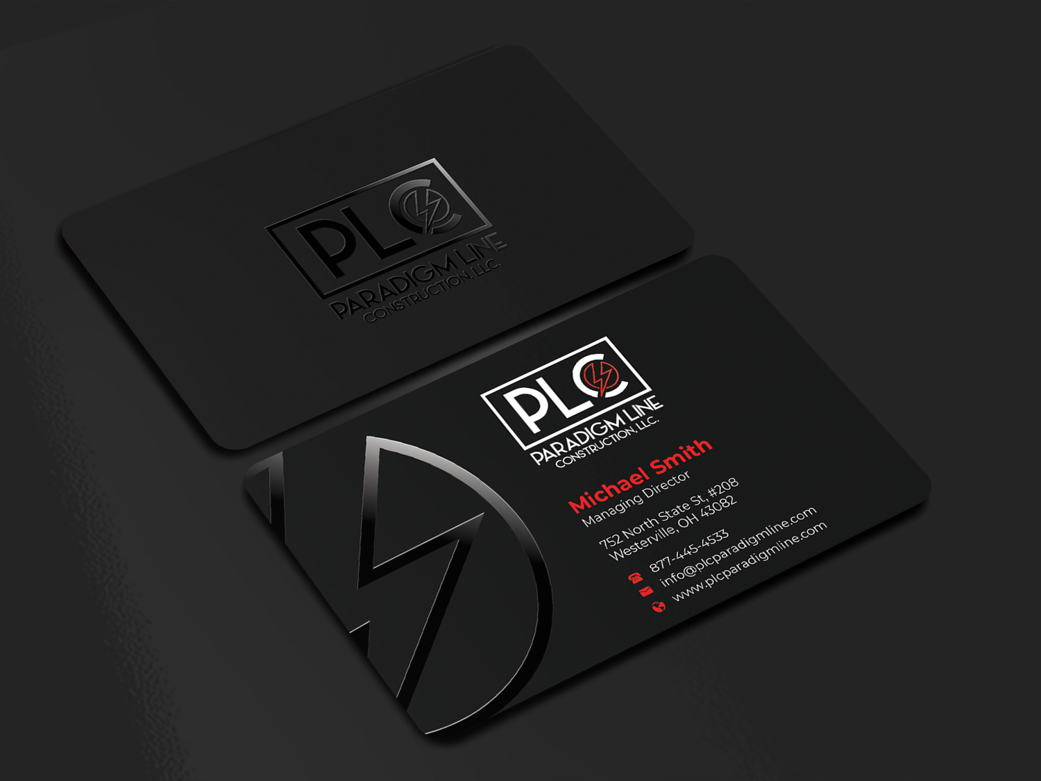 Business Card Design by Innovative Graphix for PARADIGM LINE CONSTRUCTION LLC | Design #32790437