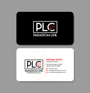 Business Card Design by Innovative Graphix for PARADIGM LINE CONSTRUCTION LLC | Design: #32791343