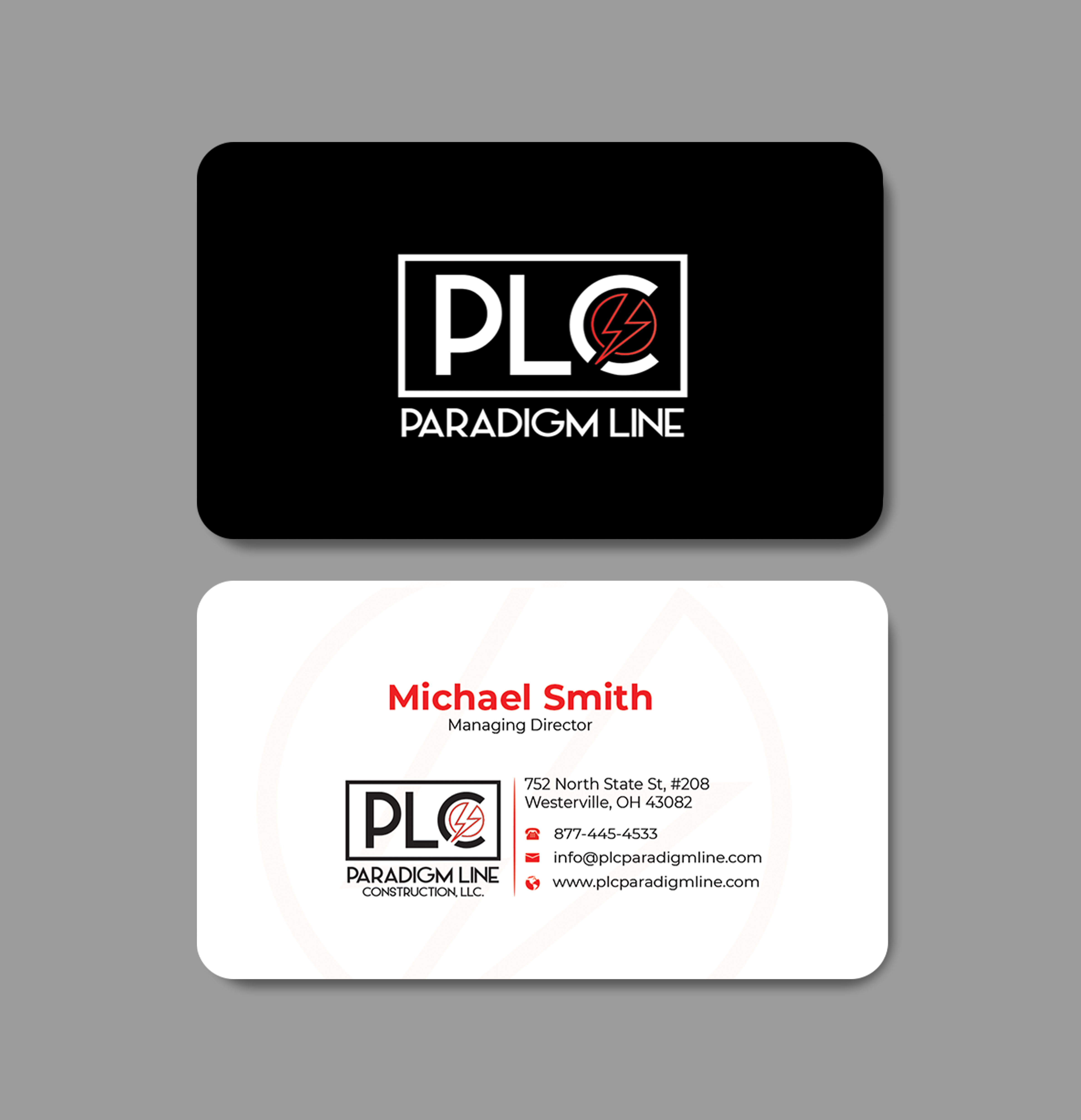 Business Card Design by Innovative Graphix for PARADIGM LINE CONSTRUCTION LLC | Design #32791348
