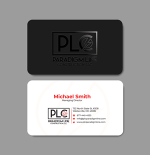 Business Card Design by Innovative Graphix for PARADIGM LINE CONSTRUCTION LLC | Design: #32791351