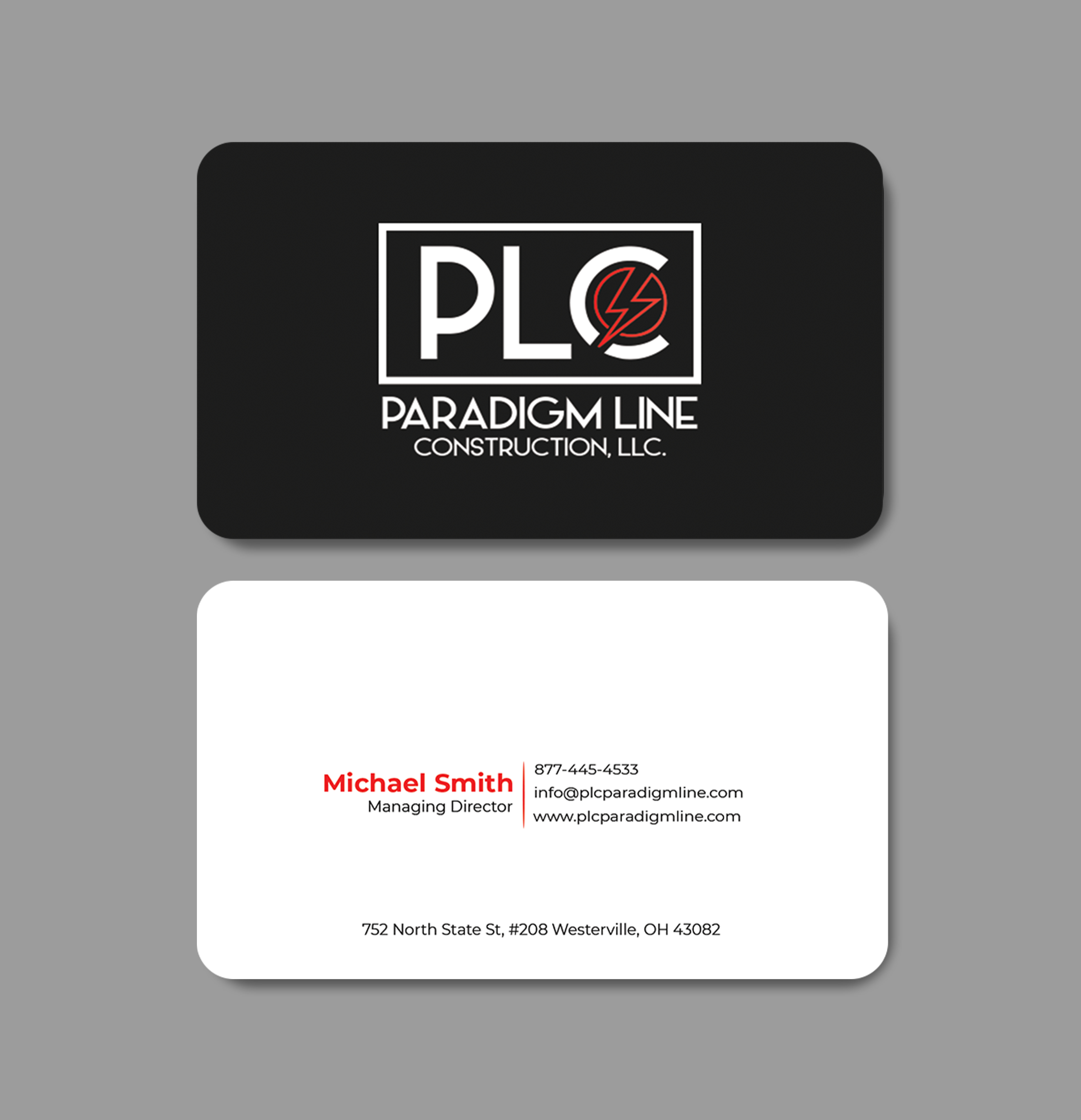 Business Card Design by Innovative Graphix for PARADIGM LINE CONSTRUCTION LLC | Design #32791355