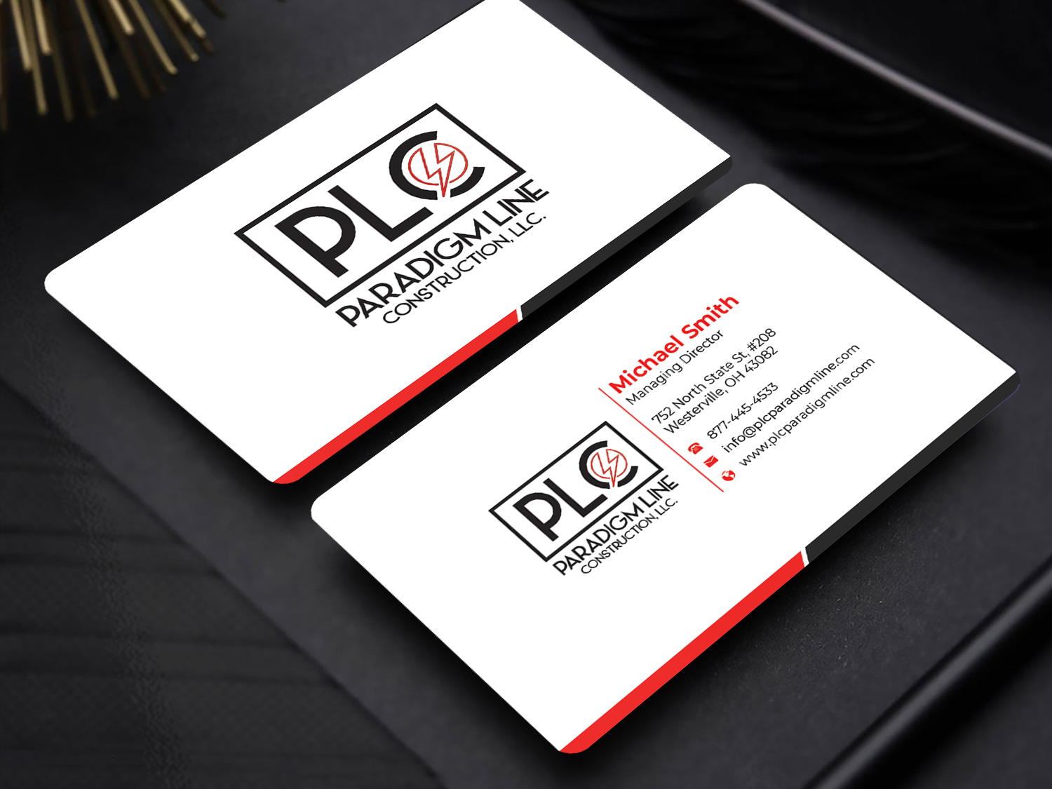 Business Card Design by Innovative Graphix for PARADIGM LINE CONSTRUCTION LLC | Design #32791358