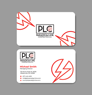 Business Card Design by Innovative Graphix for PARADIGM LINE CONSTRUCTION LLC | Design: #32791439