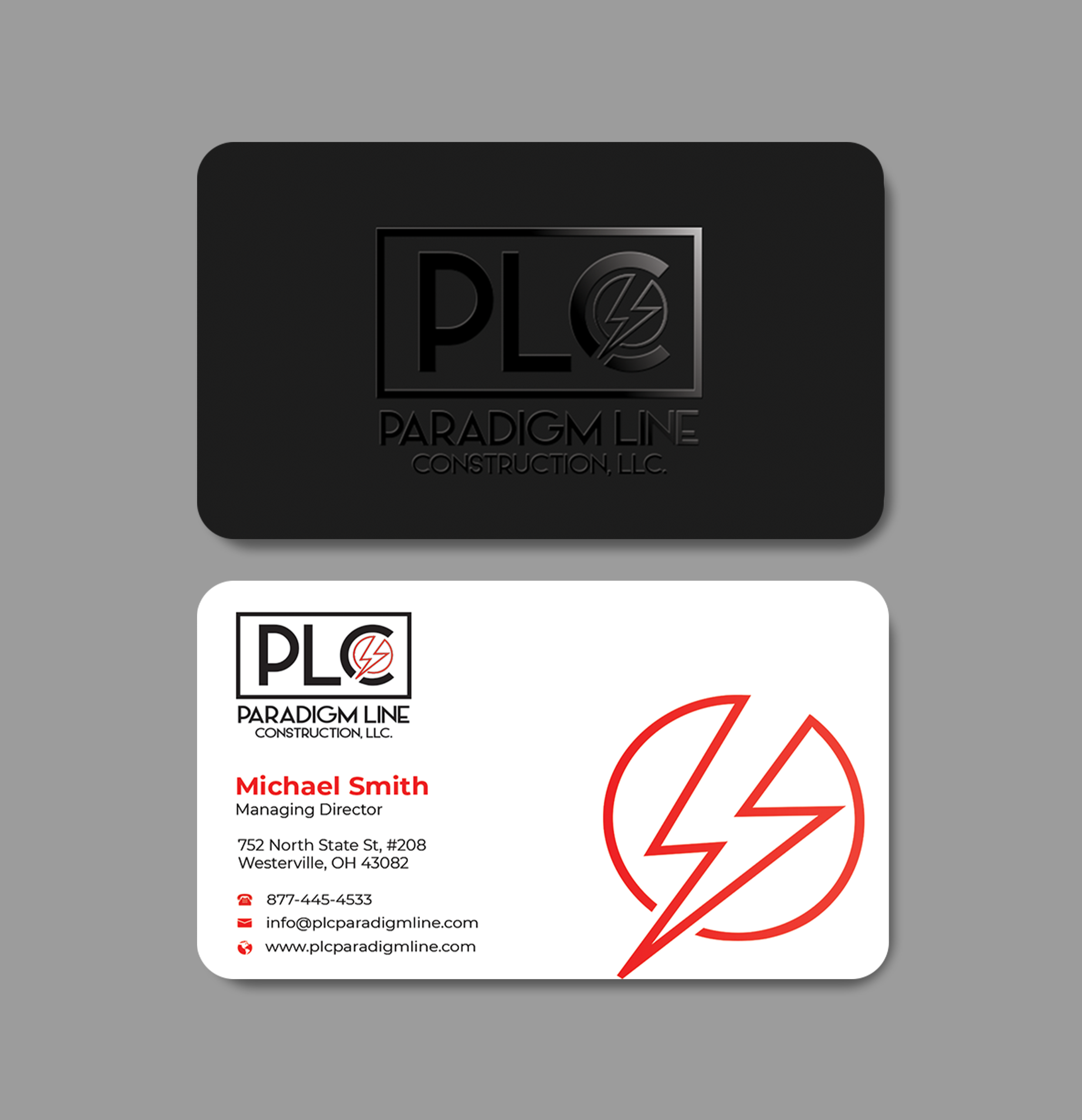 Business Card Design by Innovative Graphix for PARADIGM LINE CONSTRUCTION LLC | Design #32791440
