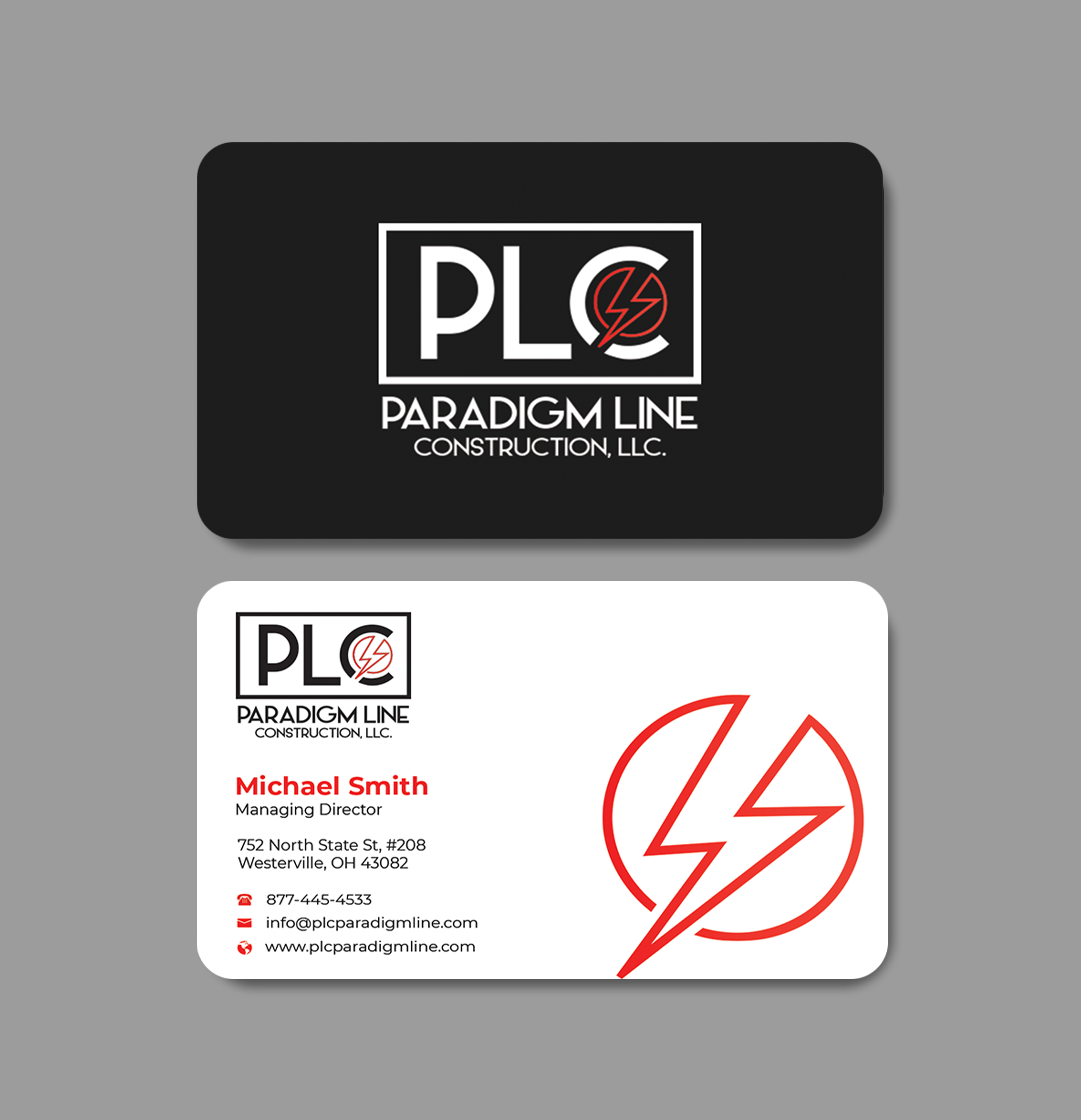 Business Card Design by Innovative Graphix for PARADIGM LINE CONSTRUCTION LLC | Design #32791441