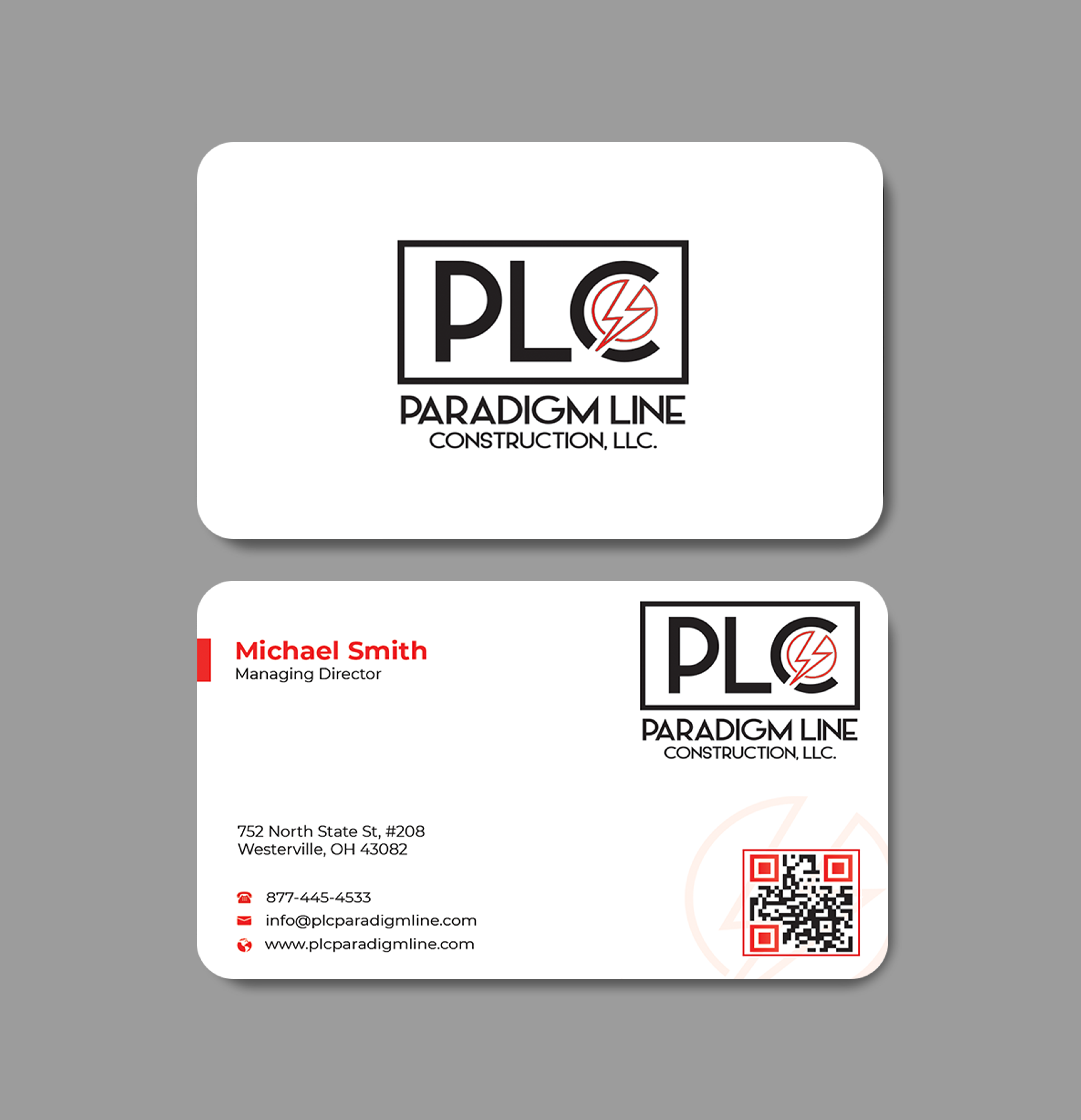Business Card Design by Innovative Graphix for PARADIGM LINE CONSTRUCTION LLC | Design #32791474