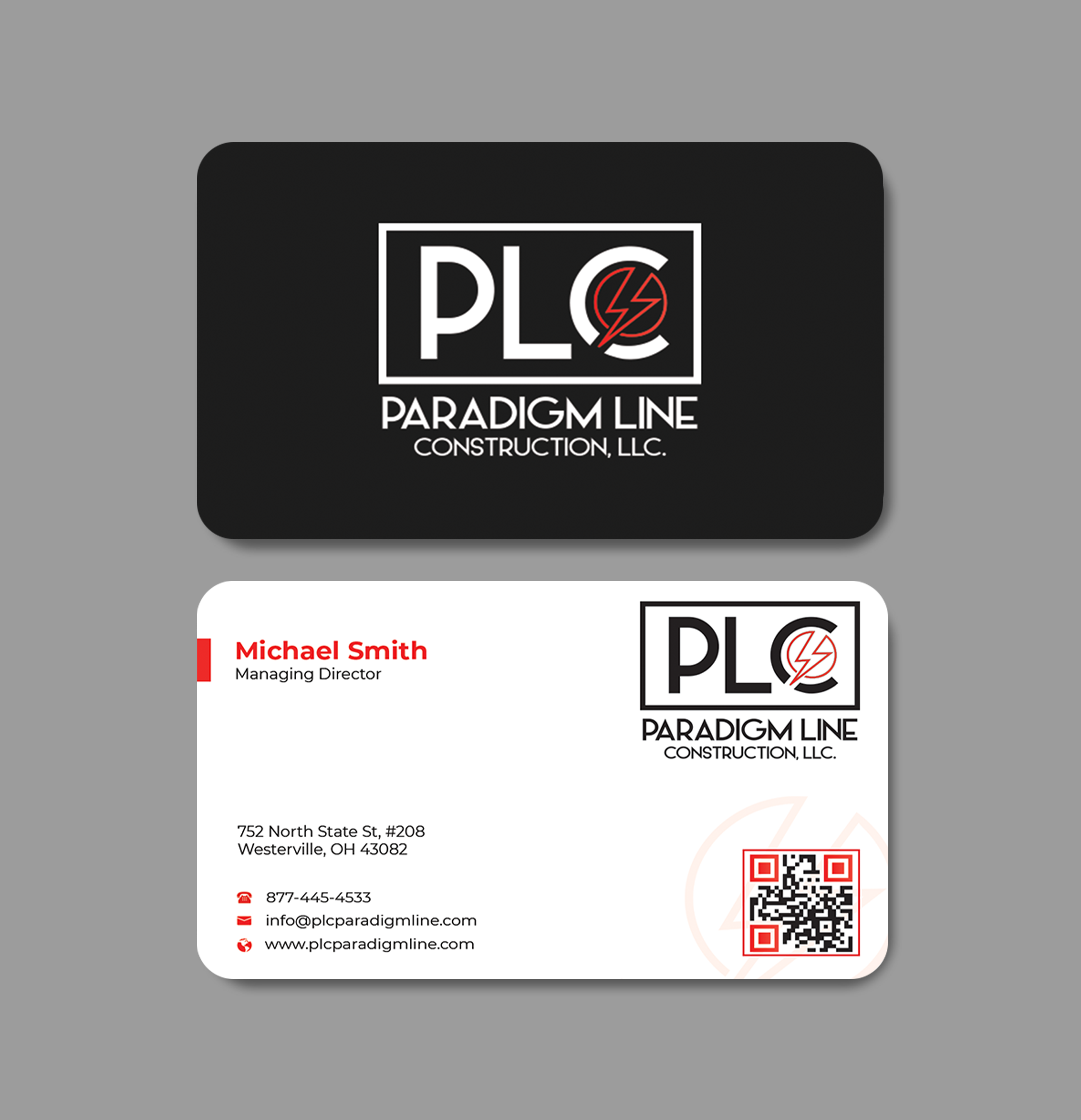 Business Card Design by Innovative Graphix for PARADIGM LINE CONSTRUCTION LLC | Design #32791476