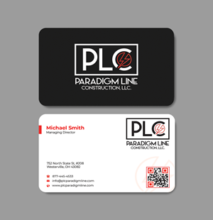 Business Card Design by Innovative Graphix for PARADIGM LINE CONSTRUCTION LLC | Design: #32791476