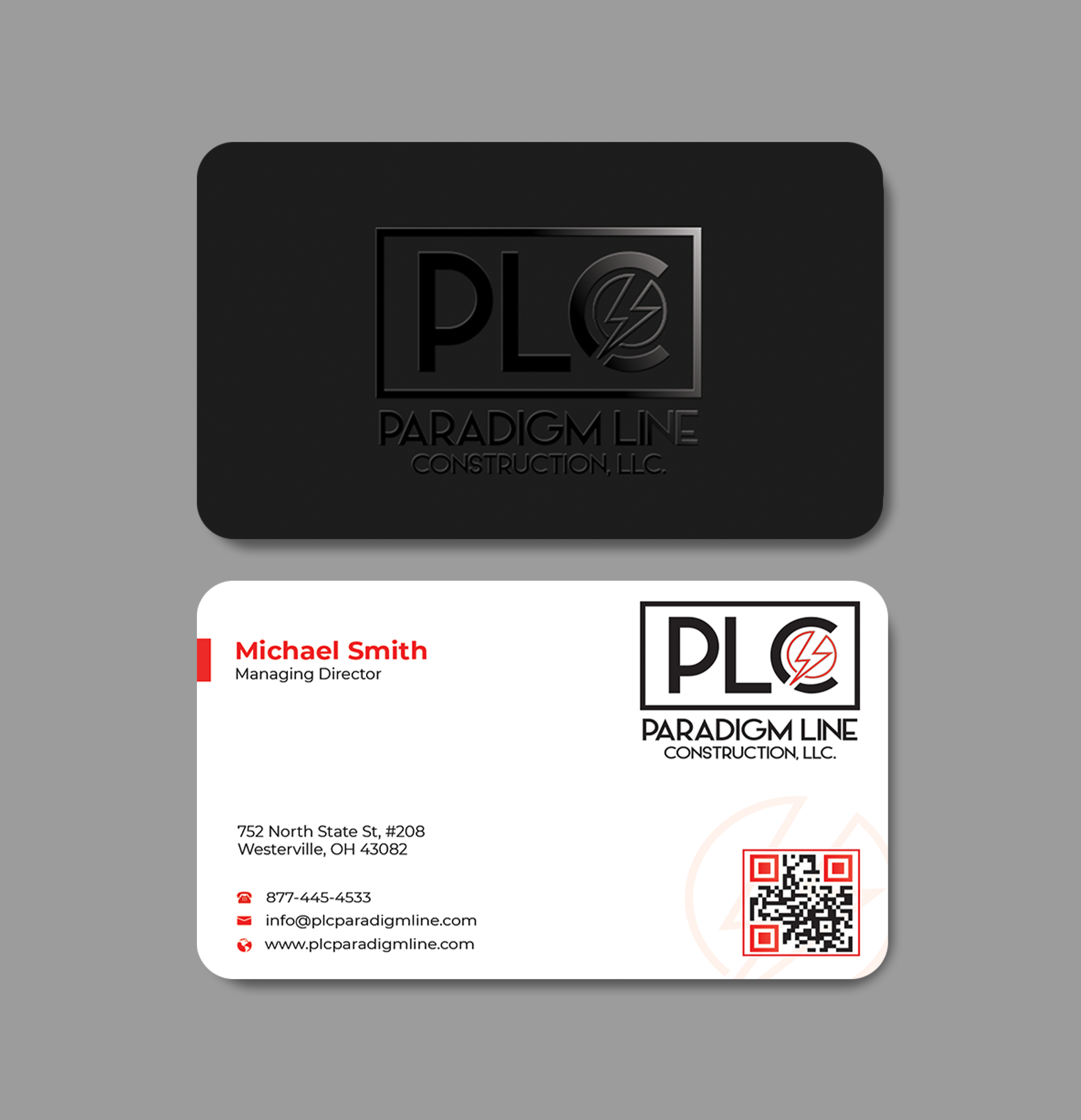 Business Card Design by Innovative Graphix for PARADIGM LINE CONSTRUCTION LLC | Design #32791477