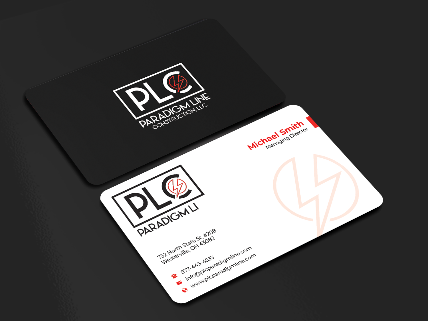 Business Card Design by Innovative Graphix for PARADIGM LINE CONSTRUCTION LLC | Design #32791541