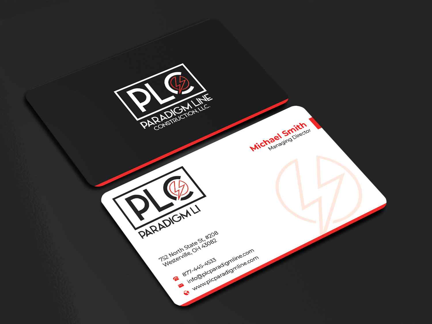 Business Card Design by Innovative Graphix for PARADIGM LINE CONSTRUCTION LLC | Design #32791542