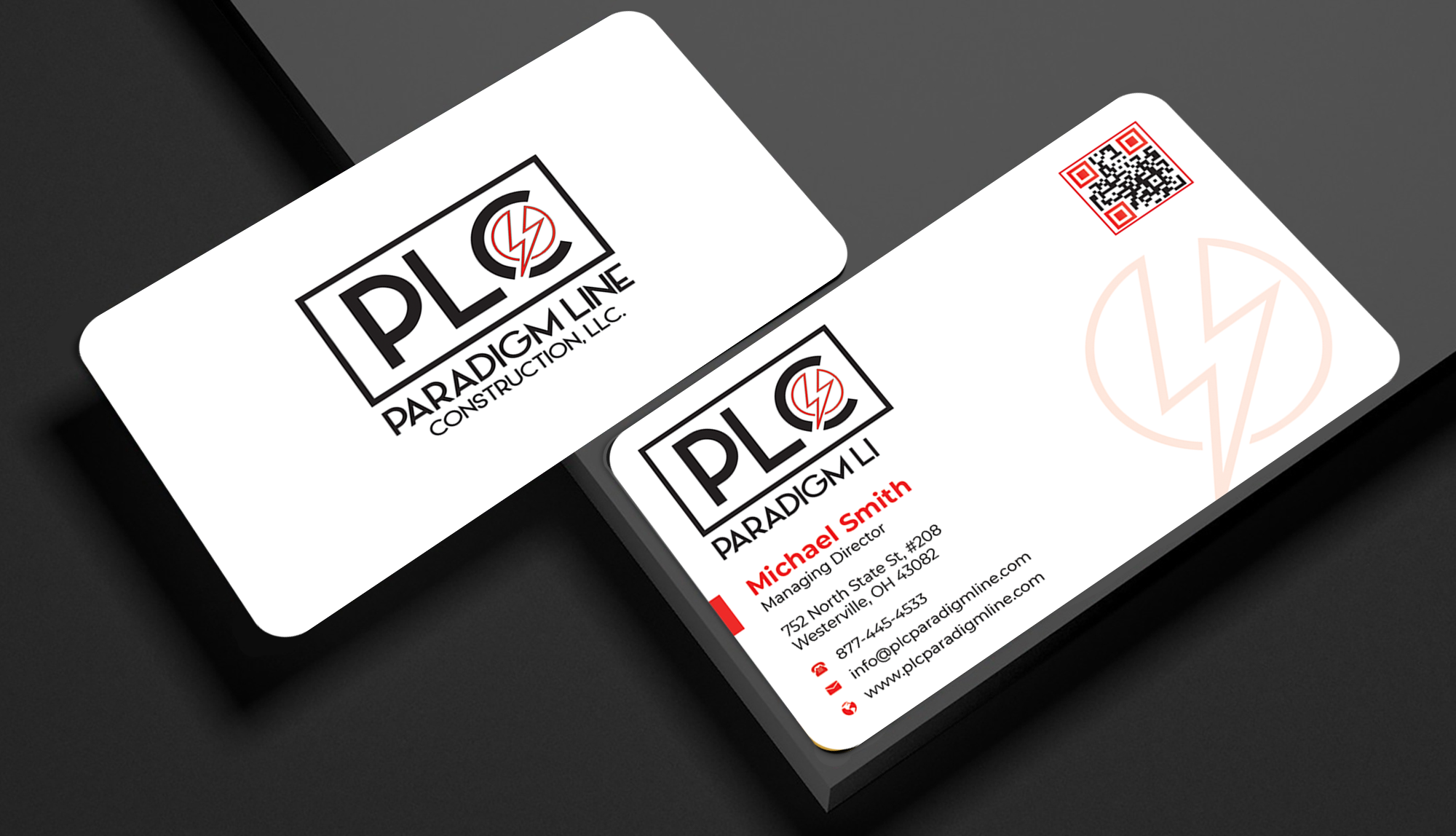 Business Card Design by Innovative Graphix for PARADIGM LINE CONSTRUCTION LLC | Design #32791590