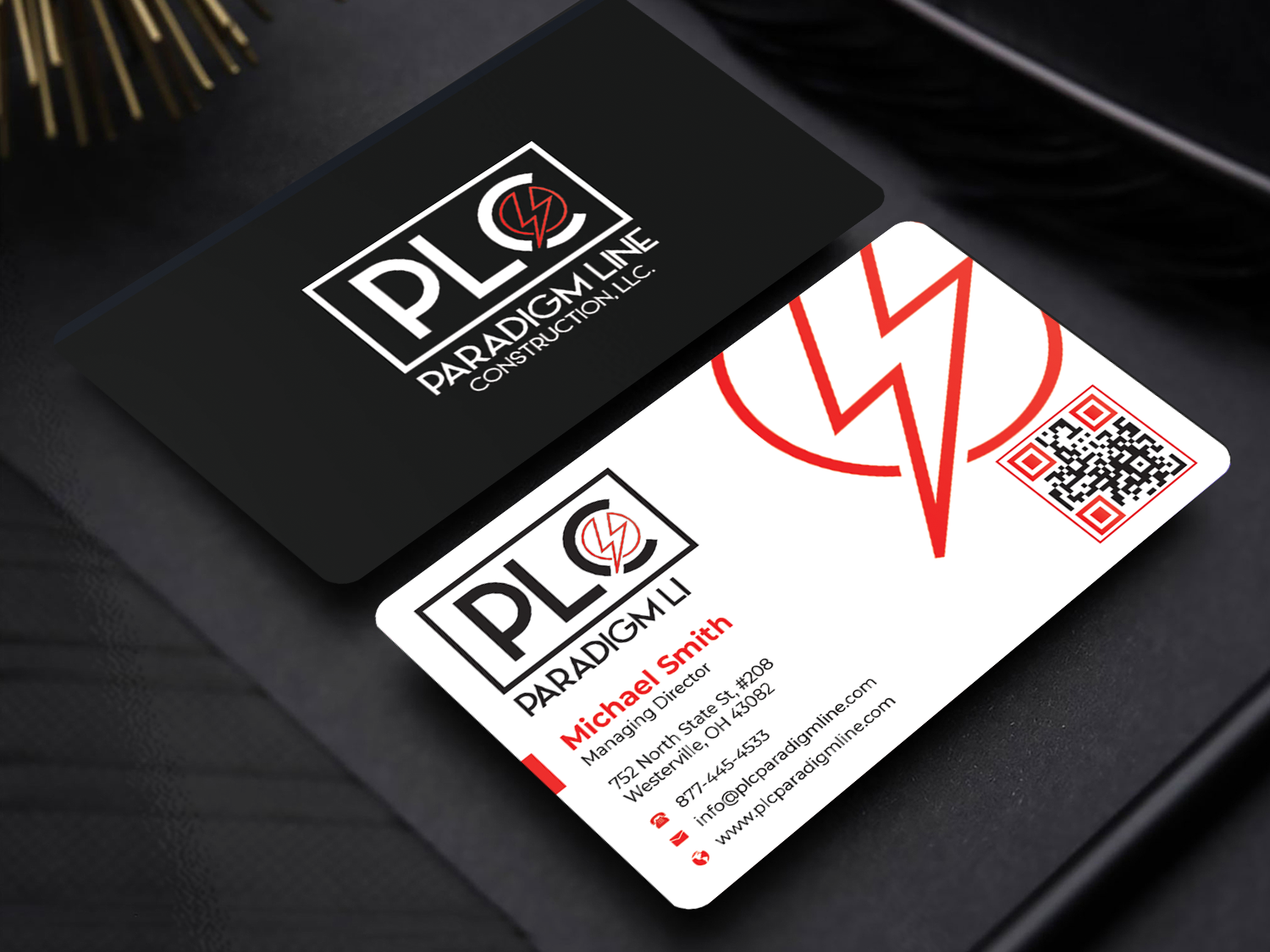 Business Card Design by Innovative Graphix for PARADIGM LINE CONSTRUCTION LLC | Design #32791795