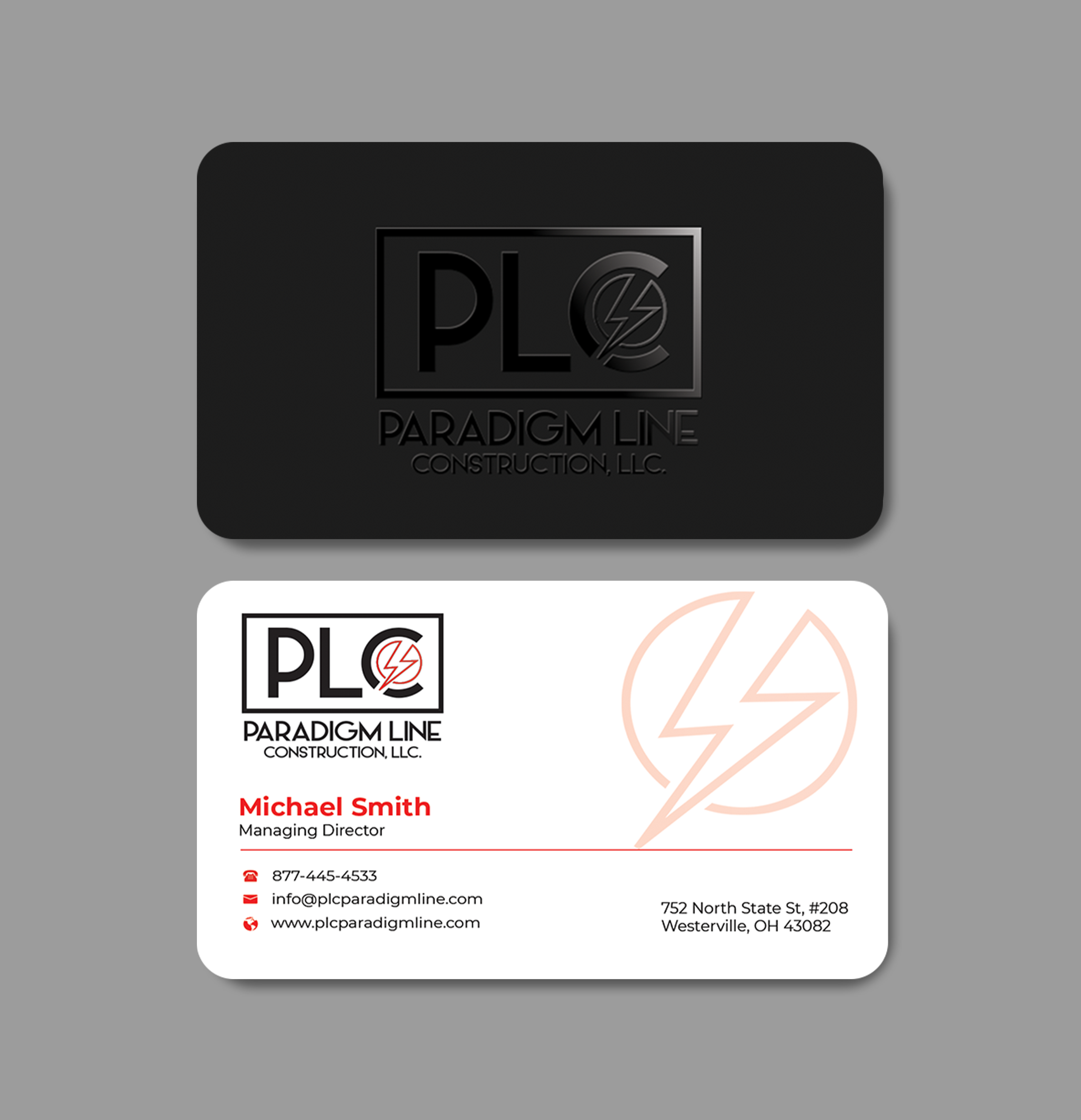 Business Card Design by Innovative Graphix for PARADIGM LINE CONSTRUCTION LLC | Design #32792541