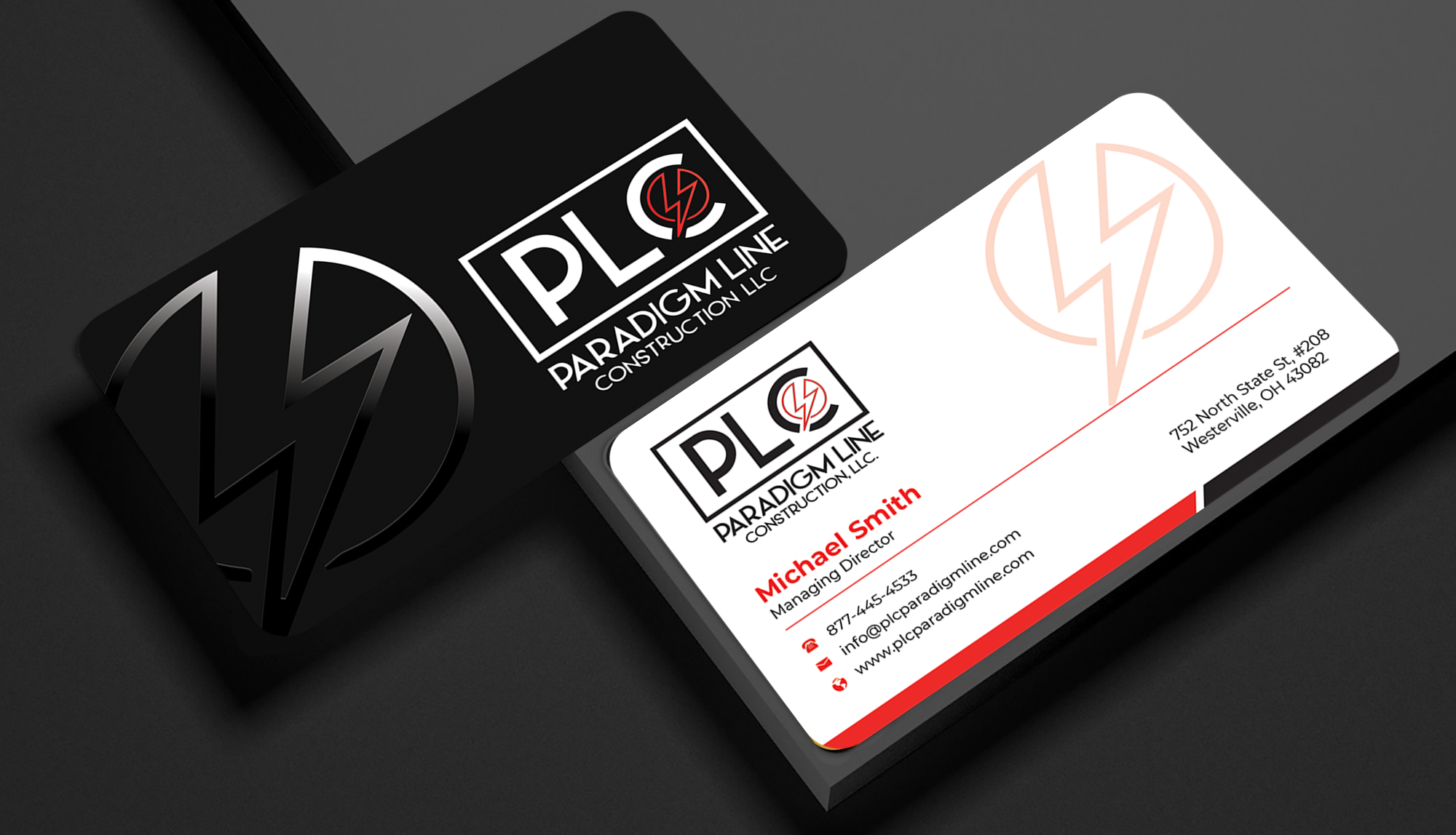 Business Card Design by Innovative Graphix for PARADIGM LINE CONSTRUCTION LLC | Design #32792547