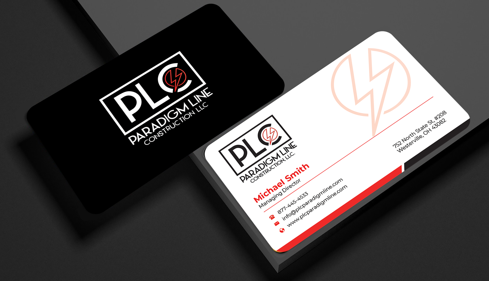 Business Card Design by Innovative Graphix for PARADIGM LINE CONSTRUCTION LLC | Design #32792548