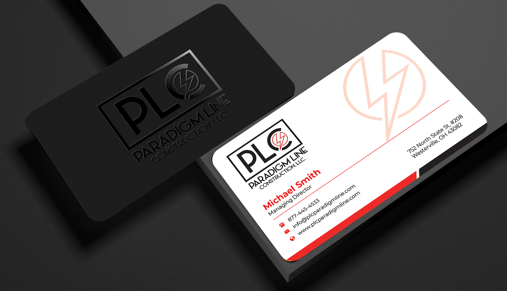 Design de Carte de Visite par Innovative Graphix pour PARADIGM LINE CONSTRUCTION LLC | Design #32792550