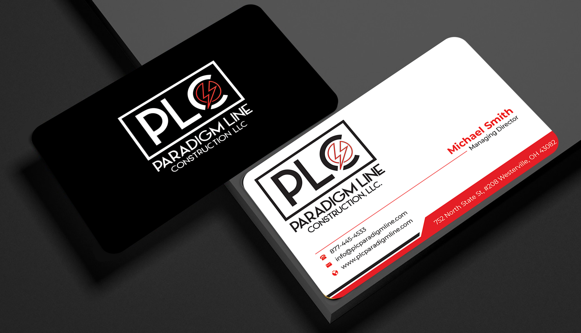 Business Card Design by Innovative Graphix for PARADIGM LINE CONSTRUCTION LLC | Design #32792671
