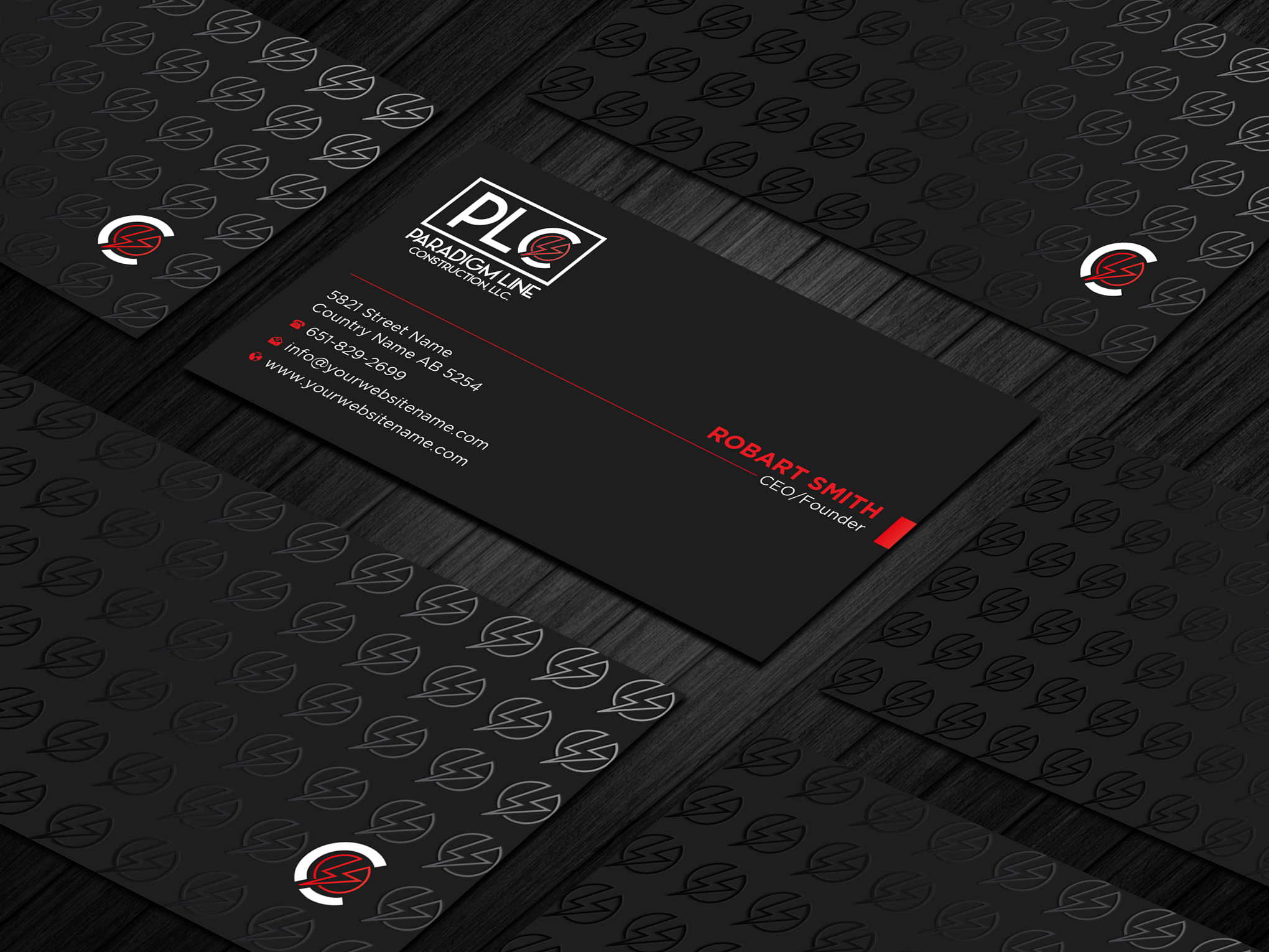 Design de Carte de Visite par Uttom 2 pour PARADIGM LINE CONSTRUCTION LLC | Design #32789888