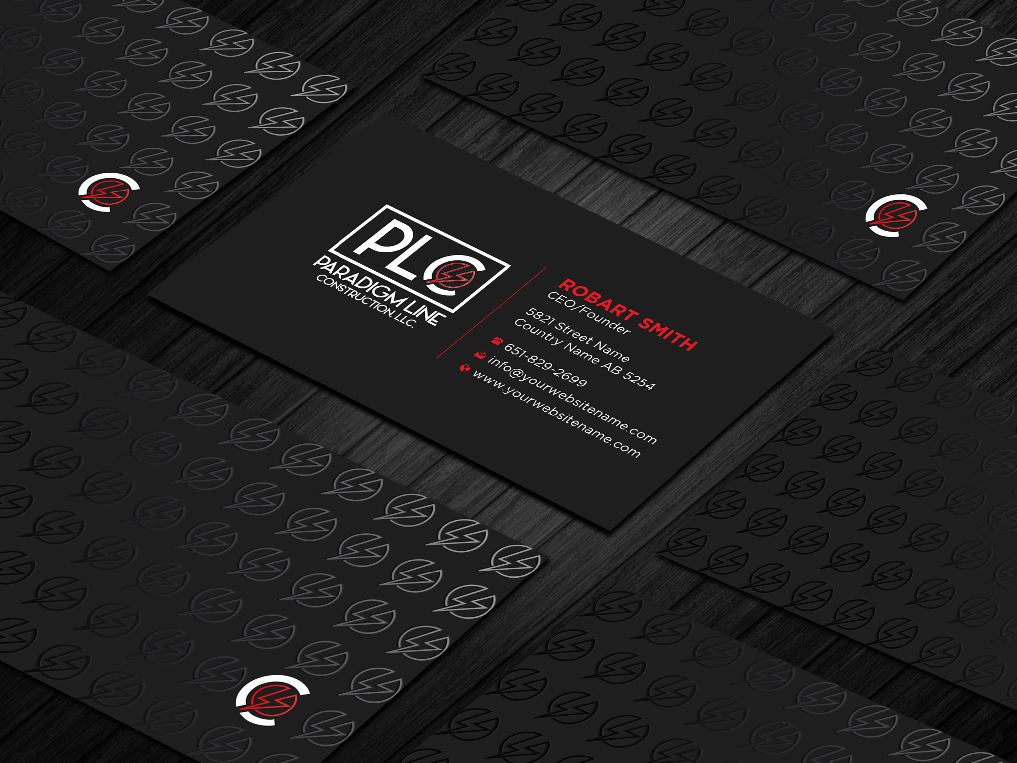 Business Card Design by Uttom 2 for PARADIGM LINE CONSTRUCTION LLC | Design #32789889