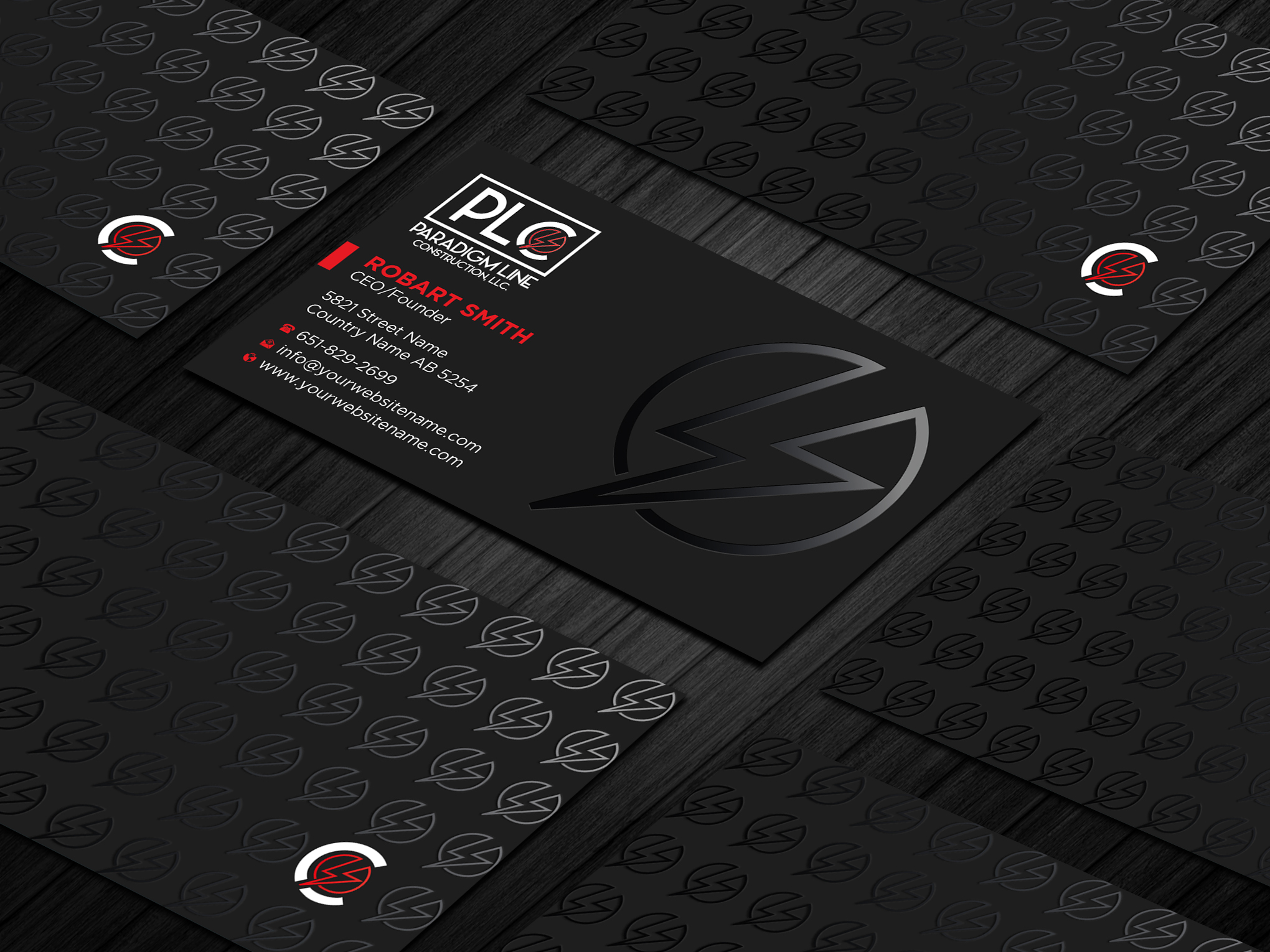 Design de Carte de Visite par Uttom 2 pour PARADIGM LINE CONSTRUCTION LLC | Design #32789891