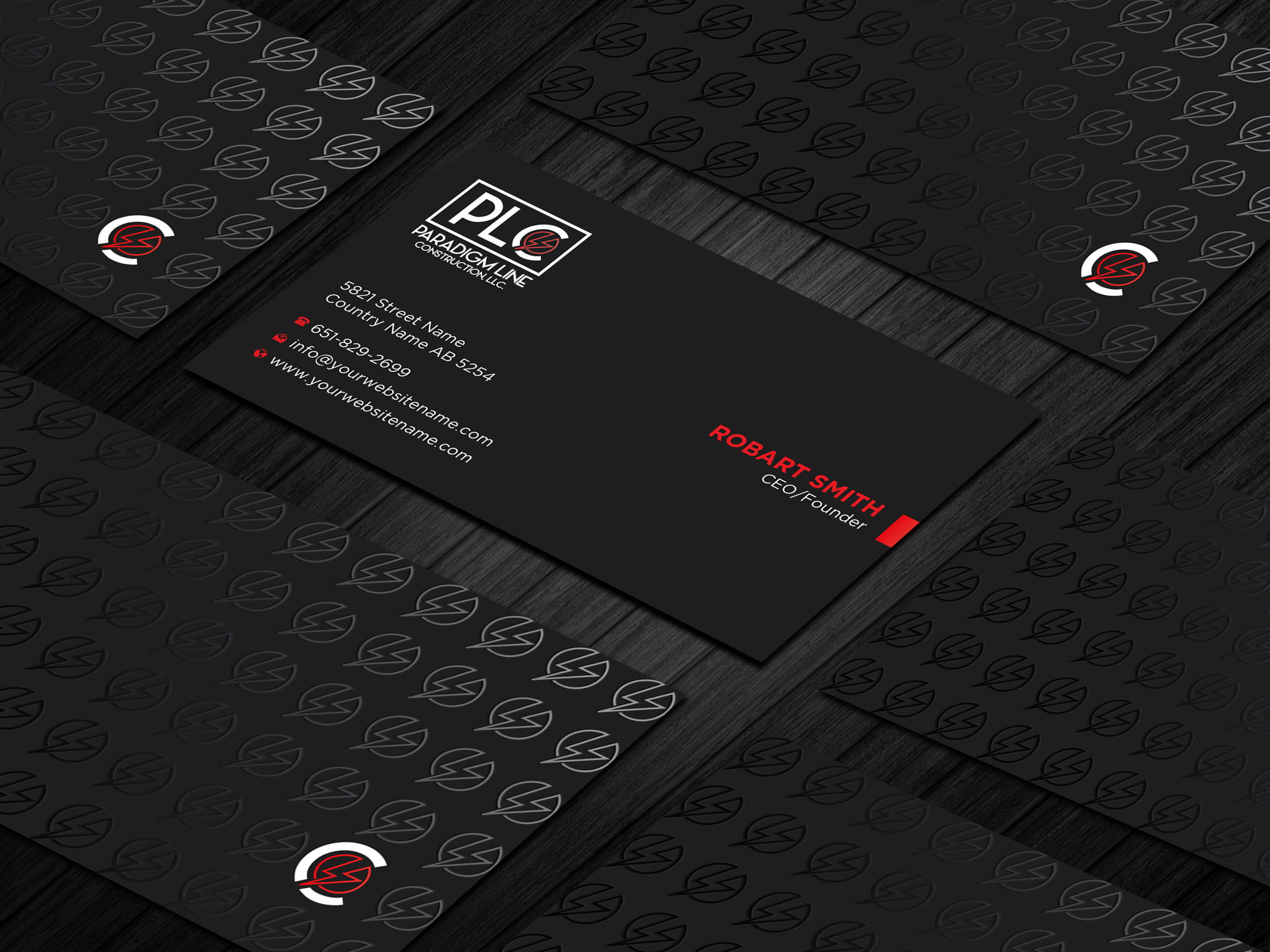 Design de Carte de Visite par Uttom 2 pour PARADIGM LINE CONSTRUCTION LLC | Design #32789892