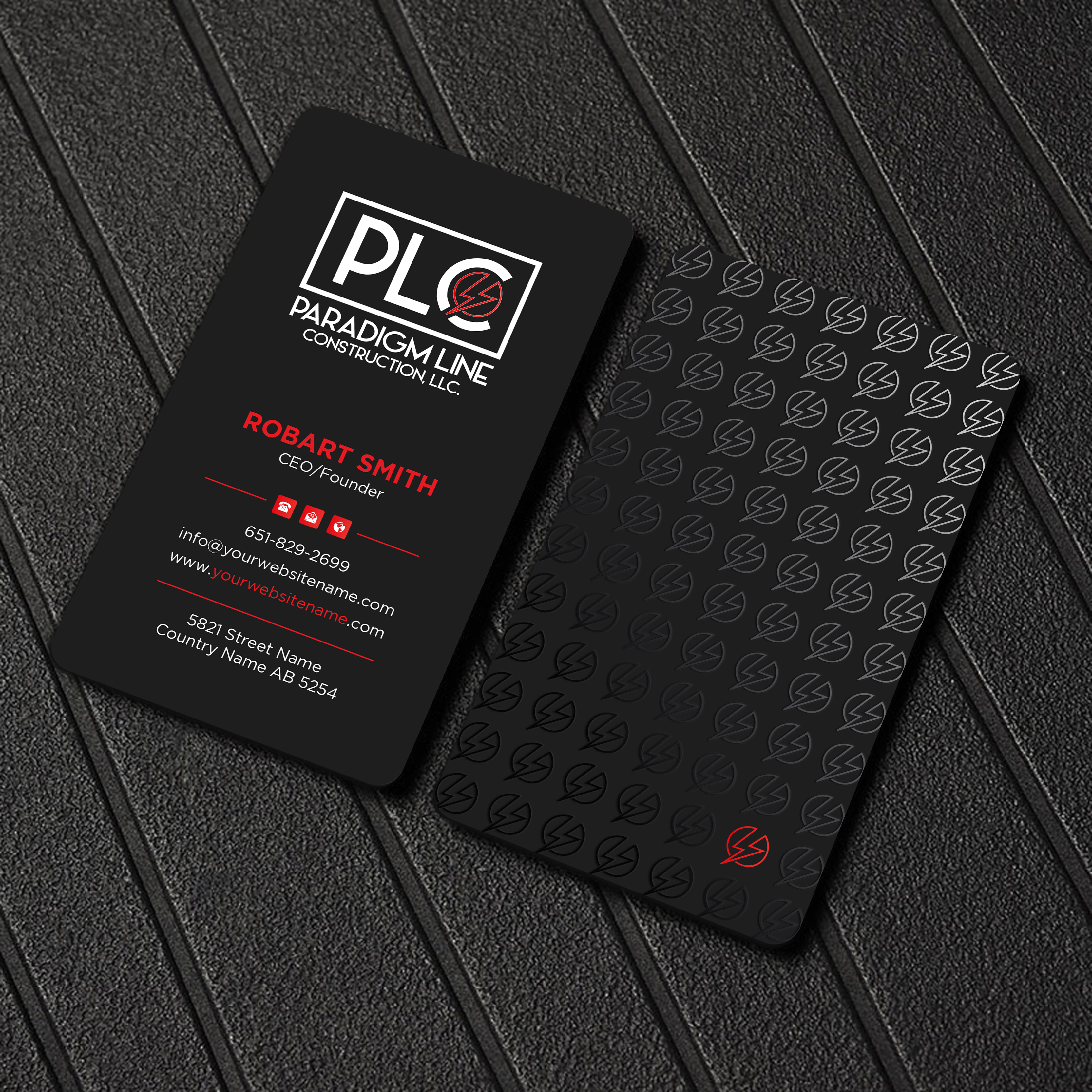 Design de Carte de Visite par Uttom 2 pour PARADIGM LINE CONSTRUCTION LLC | Design #32790011